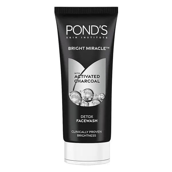 Pond's Bright Miracle Charcoal Face Wash 100g | Deep Clean
