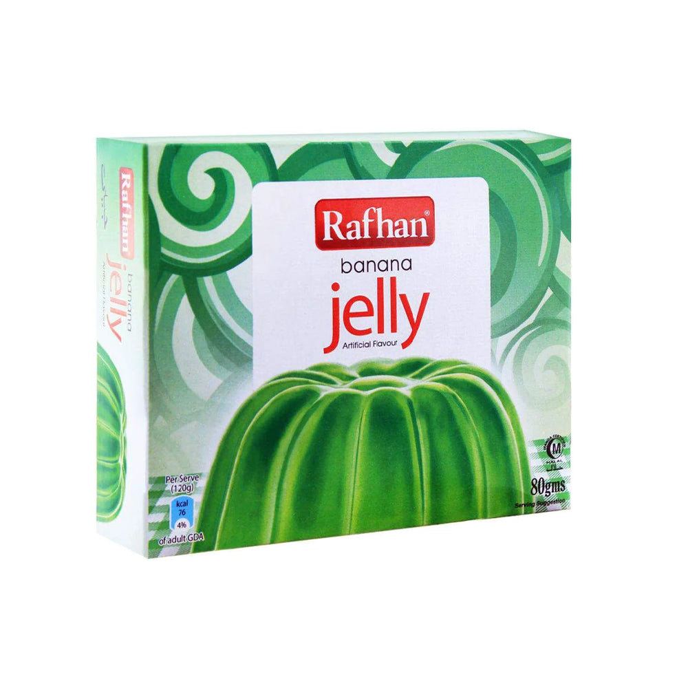Rafhan Banana Jelly 80g | Easy Fruity Dessert Mix