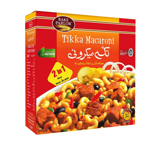 Bake Parlor Macaroni 2 in 1 Tikka, 250g | Spicy Pasta Mix
