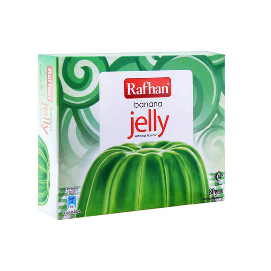 Rafhan Banana Jelly 80g | Easy Fruity Dessert Mix
