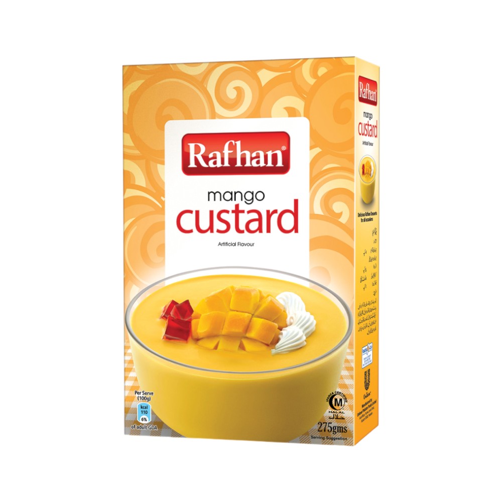 Rafhan Mango Custard 275g | Creamy Mango Dessert Mix