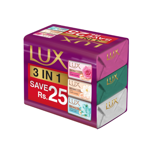 Lux Rainbow Trio Pack 130g | 3 Beauty Soaps in One Set